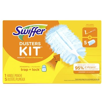 Swiffer Dusters Starter Kit, Kit Includes 1 Handle and 5 Dusters