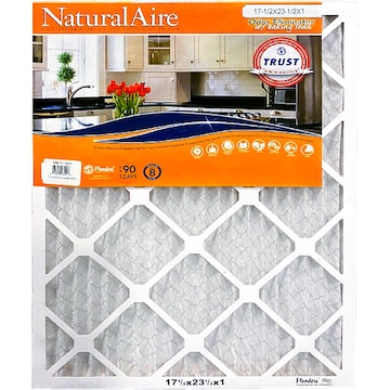 Natural Aire Air Cleaning Filter, Odor Eliminator with Baking Soda, 17-1/2 x 23-1/2 x 1