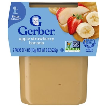 Gerber Sitter 2nd Foods Apple Strawberry Banana
