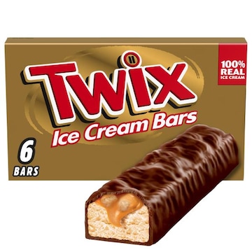 Twix Ice Cream Bars Vanilla Caramel Chocolate Cookie Dessert Bar Individually Wrapped