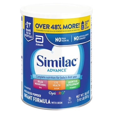 Similac Advance Infant Formula, OptiGro, Milk-Based Powder, 0-12 Months