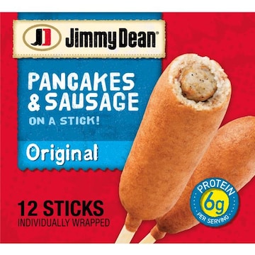 Jimmy Dean Pancakes & Sausage on a Stick, Frozen Breakfast, 12 Count