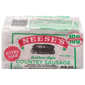Neeses Sausage, Country, Southern Style