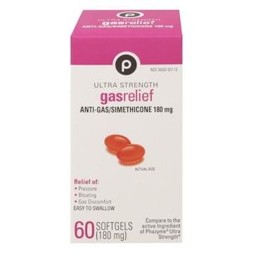 Publix Gas Relief, Ultra Strength, 180 mg, Softgels