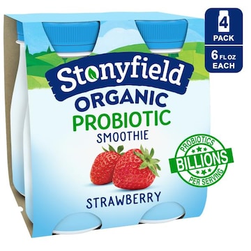Stonyfield Organic Probiotic Smoothie, Lowfat Yogurt, Strawberry