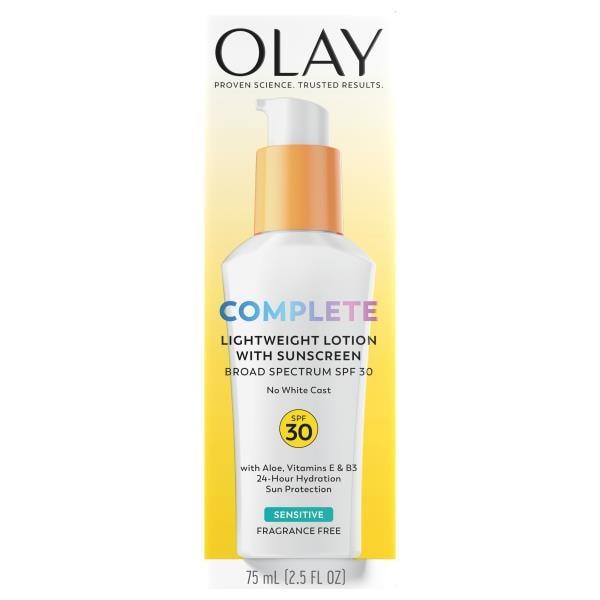 Olay Complete Moisturizer, UV365 Daily, Sensitive, Broad Spectrum SPF ...