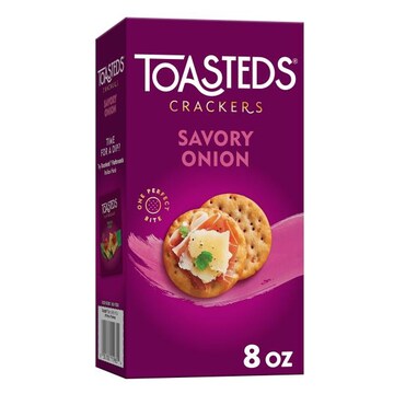 Toasteds Crackers Savory Onion, Party Snacks