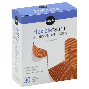 Publix Bandages, Adhesive, Flexible Fabric, Assorted Sizes