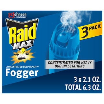 Raid ® Max Concentrated Deep Reach Fogger, 2.1 fl oz, 3 ct (Total 6.3 fl oz, 179 g)