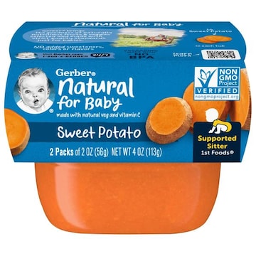 Gerber Natural for Baby Sweet Potato, Supported Sitter 1st Foods