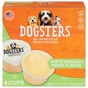 Dogsters Treats for Dogs, Minte Kissable Fresh Flavor, Ice Cream Style