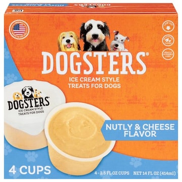 Dogsters Treats for Dogs, Nutly & Cheese Flavor, Ice Cream Style