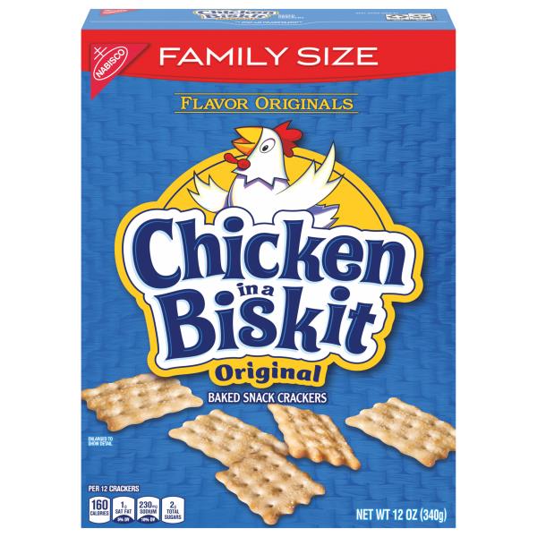Chicken In A Biskit Chicken in a Biskit Original Baked Snack Crackers, Family Size, 12 oz