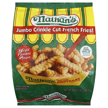 Nathan's French Fries, Crinkle Cut, Jumbo
