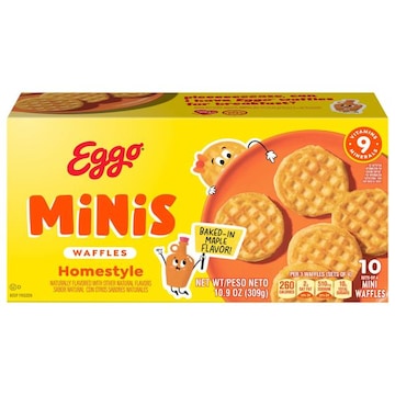 Eggo Minis Frozen Waffle Bites Homestyle with Maple Flavor, Frozen Breakfast