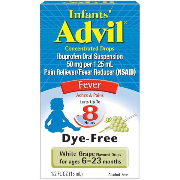 Advil Ibuprofen Oral Suspension, Infants, Concentrated Drops, White