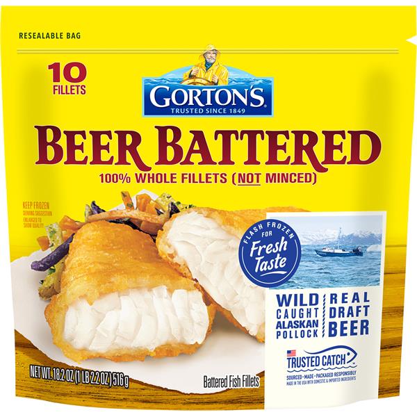 Gorton's Fish Fillets, Beer Battered Publix Super Markets