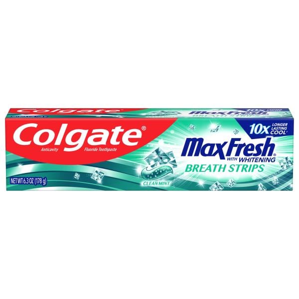 Colgate Max Fresh Whitening Toothpaste with Mini Breath Strips | Publix ...