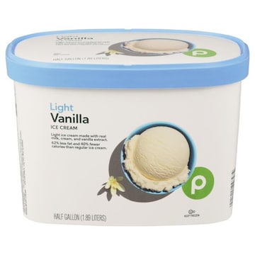 Publix Ice Cream, Vanilla, Light