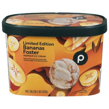 Publix Ice Cream, Bananas Foster, Premium