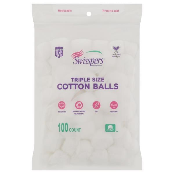 Swisspers Cotton Balls, Triple Size Publix Super Markets