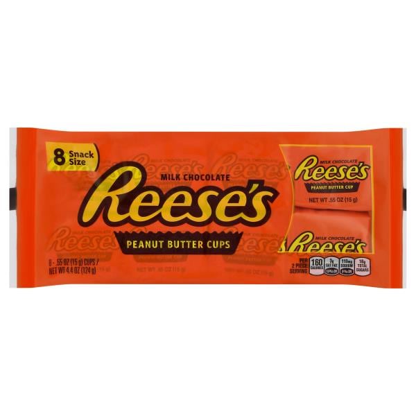 Reese's Peanut Butter Cups, Milk Chocolate, Snack Size | Publix Super ...