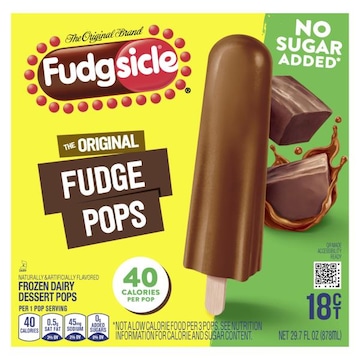 Popsicle Fudgsicle Original Fudge Pops No Sugar Added