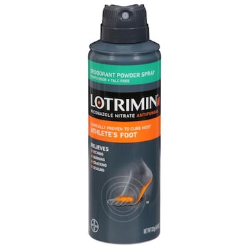 Lotrimin AF Deodorant Powder Spray, Miconazole Nitrate Antifungal, Athlete's Foot