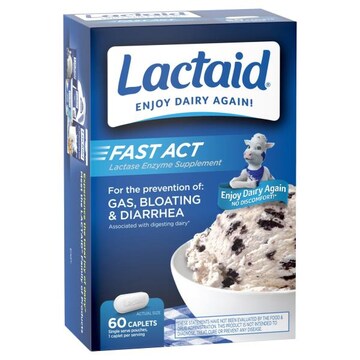 Lactaid Lactose Intolerance Supplements, Caplets