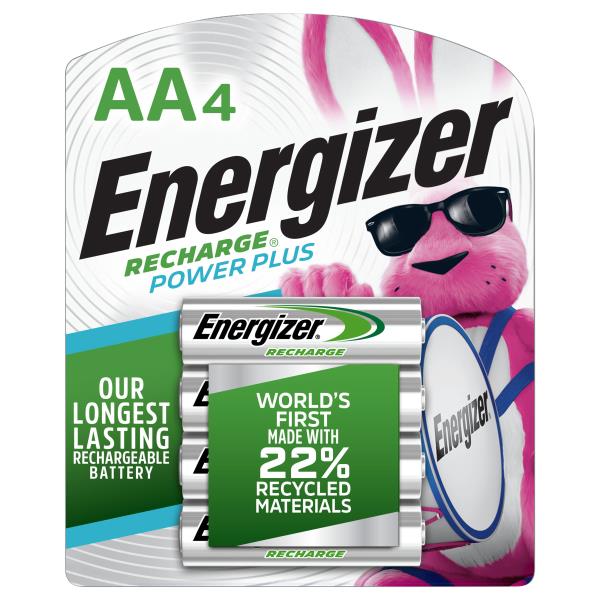 Energizer Recharge Batteries, AA, Power Plus, 4 Pack Publix Super Markets