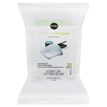 Publix Facial Wipes, Scented, Makeup Remover