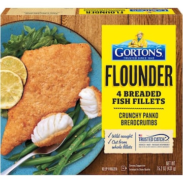 Gorton's Fish Fillets, Breaded, Flounder