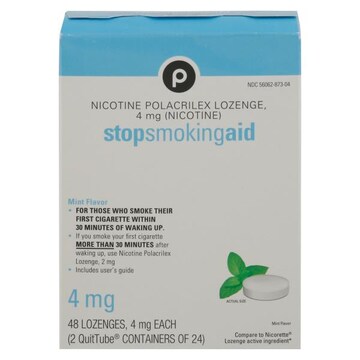 Publix Stop Smoking Aid, 4 mg, Lozenges, Mint Flavor