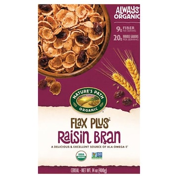 Nature's Path Organic Flax Plus Cereal, Raisin Bran