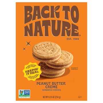 Back to Nature Peanut Butter Creme Sandwich Cookies