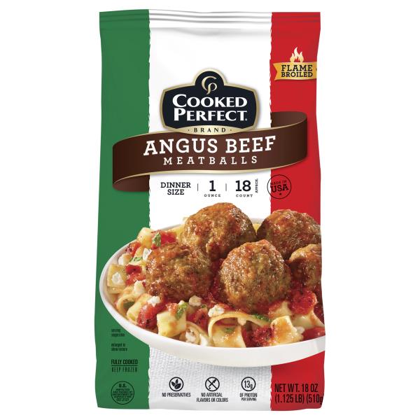 Cooked Perfect Meatballs, Angus Beef, Dinner Size Publix Super Markets