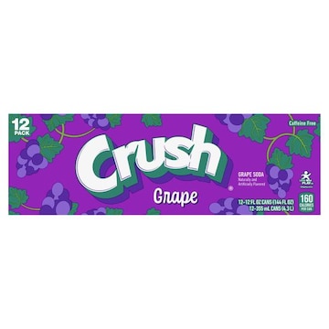Crush Soda, Grape, 12 Pack