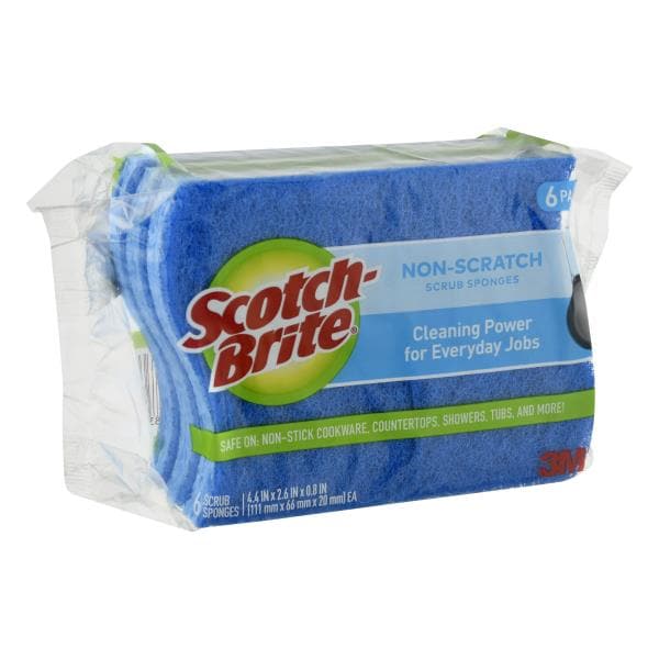 Scotch-Brite Sponges, Scrub, Non-Scratch, 6 Pack | Publix Super Markets