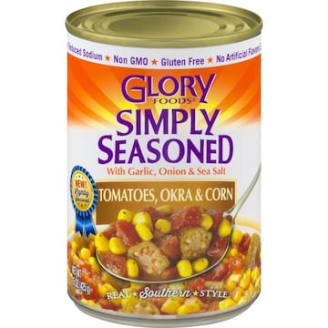 Glory Foods Simply Seasoned Tomatoes, Okra and Corn