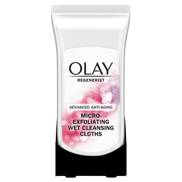 Olay Regenerist Wet Cleansing Cloths, Advanced, AntiAging, Micro