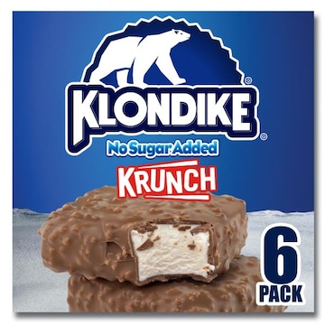 Klondike Frozen Dairy Dessert Bars No Sugar Added Krunch