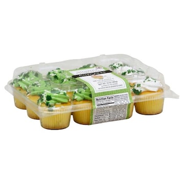 Maplehurst Cupcakes, Mini, Vanilla, Shamrock Celebration