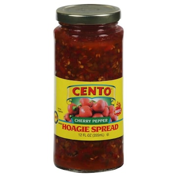 Cento Cherry Pepper, Hoagie Spread, Hot, Diced