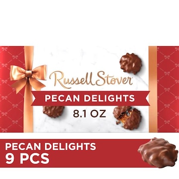 Russell Stover Pecan Delights Milk Chocolate Candy Gift Box