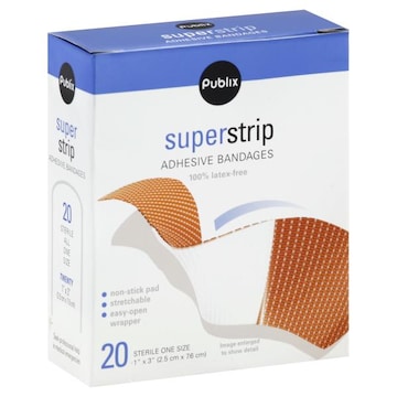 Publix Bandages, Adhesive, Super Strip, One Size