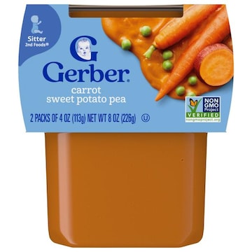 Gerber Carrot Sweet Potato Pea, Sitter 2nd Foods