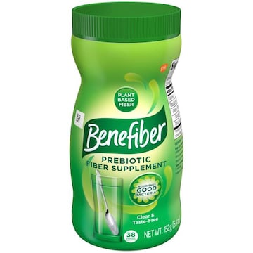 BENEFIBER Daily Prebiotic Fiber Supplement Powder for Digestive Health, Unflavored - 38 Servings (5.4 Ounces)