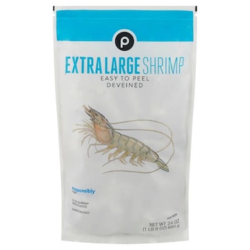 Publix White Shrimp, Extra Lrg, 21/25 Shrimp/Lb, Responsibly Sourced, Farmed, Frzn