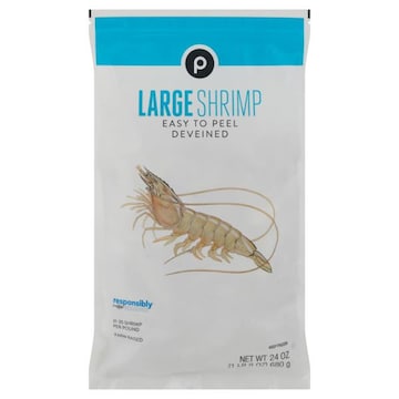 Publix White Shrimp, Large, 31/35 Shrimp/Lb, Responsibly Sourced, Farmed, Frozen