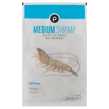 Publix White Shrimp, Medium, 41/50 Shrimp/Lb, Responsibly Sourced, Farmed, Frozen